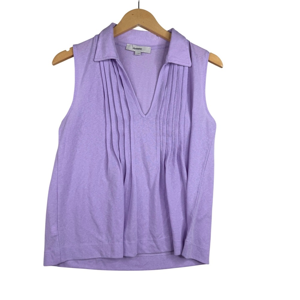 Loft Sleeveless Polo Blouse size Small Light‎ Purple